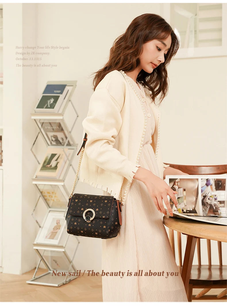 Damen Schultertasche aus PVC-Leder Crossbody-Stil für Alltag