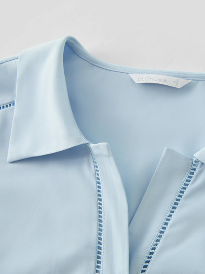 Eleganter Damen-Wollpullover mit schrägem Kragen und Schlitz – vielseitig und schick für den Frühling