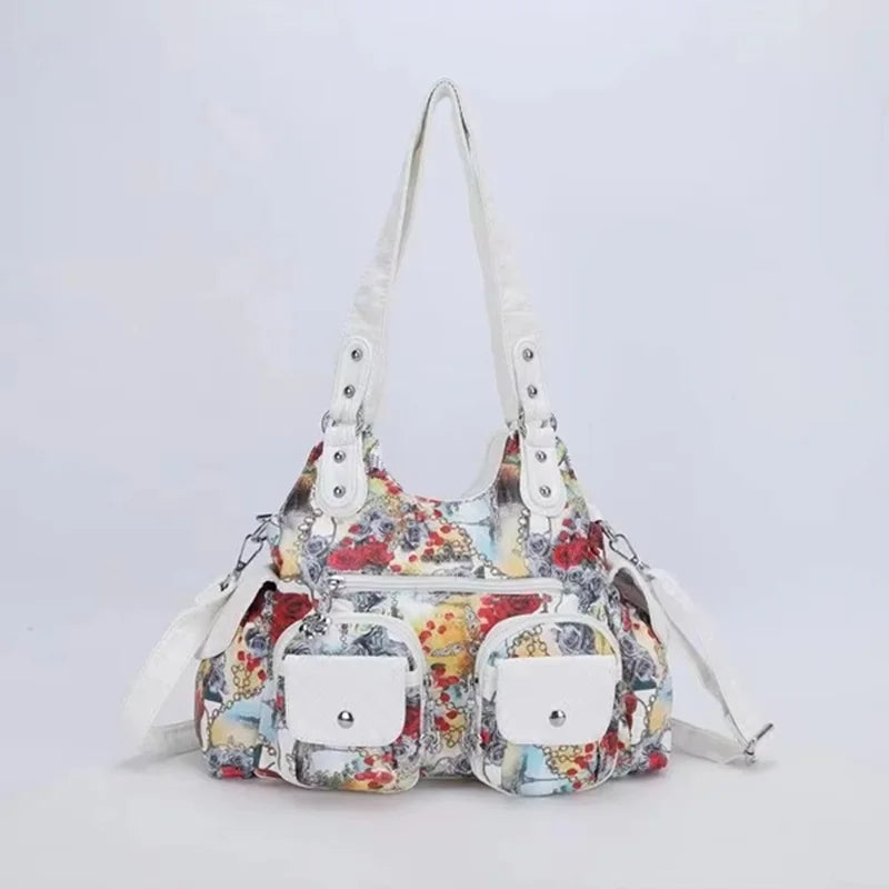 Damen-Handtasche Mit Viel Stauraum Und Mehrfachfächern Aus PU-Leder Für Alltag Und Freizeit