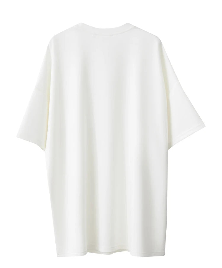 Damen T-Shirts im minimalistischen Stil mit Stickerei und O-Ausschnitt