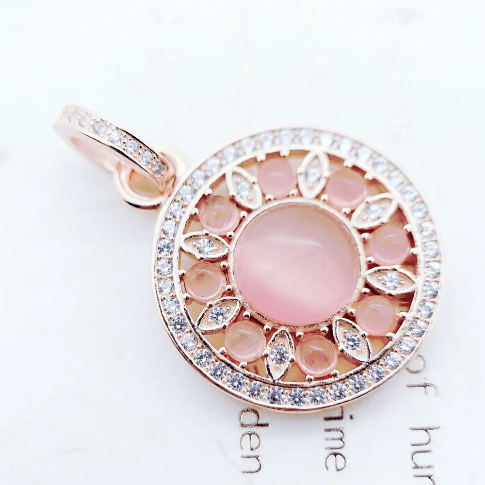 Damen-Charm-Anhänger Ornament Roségold romantisch aus Sterlingsilber