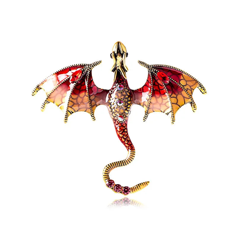 Brosche Drache Emaille Tier Casual Schnalle Party Corsage Unisex