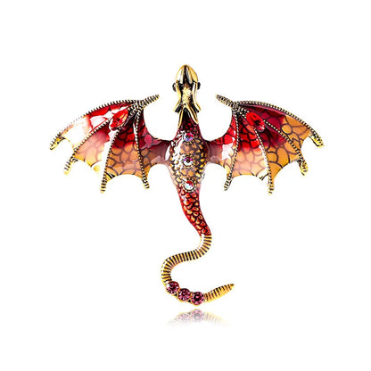 Brosche Drache Emaille Tier Casual Schnalle Party Corsage Unisex