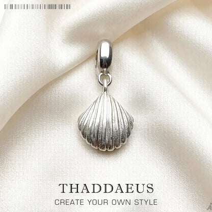 Damen-Charm-Anhaenger Muschel Strand aus Sterlingsilber