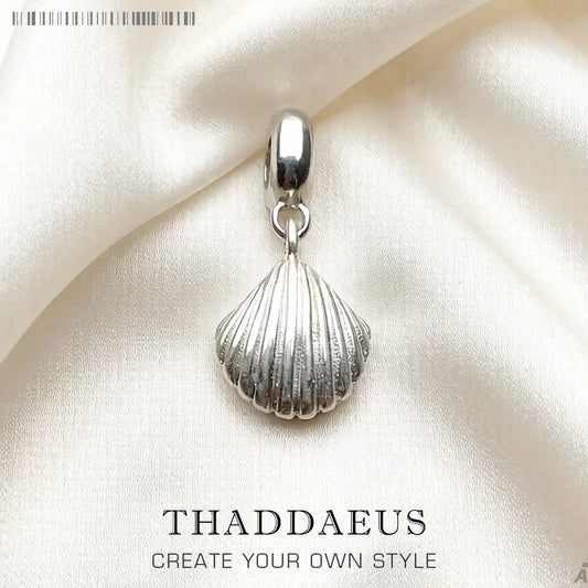Damen-Charm-Anhaenger Muschel Strand aus Sterlingsilber
