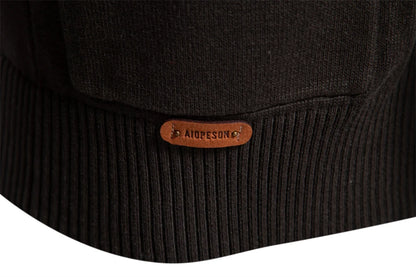 Baumwolle Strickjacke für Männer Qualität Herren Pullover Mode Turn Down Kragen Strick pullover für Männer