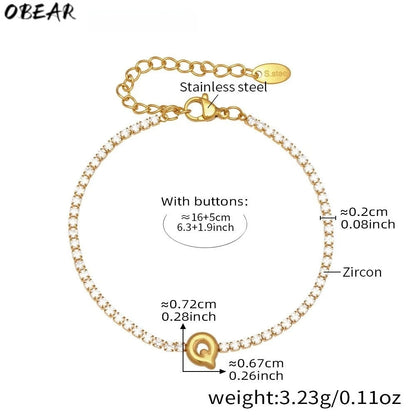 Damen-Armband mit Initialen-Buchstabe