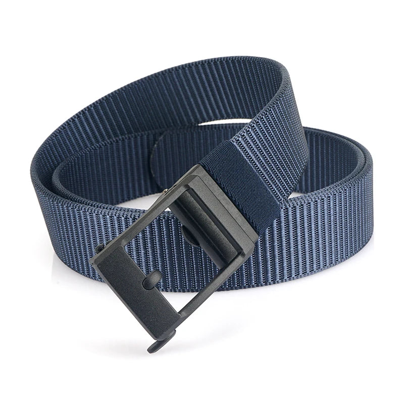 Herren-Gürtel aus Nylon 3,8 cm Breite verstellbar mit automatischer Schnalle für Alltag und Abenteuer