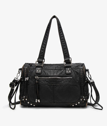 Damen-Handtasche aus weichem Bronzeleder Großes Fassungsvermögen mit Innenfächern Alltagstauglichkeit