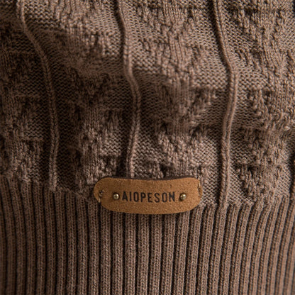 Männlicher Rollkragenpullover aus hochwertiger Baumwolle für den Winter