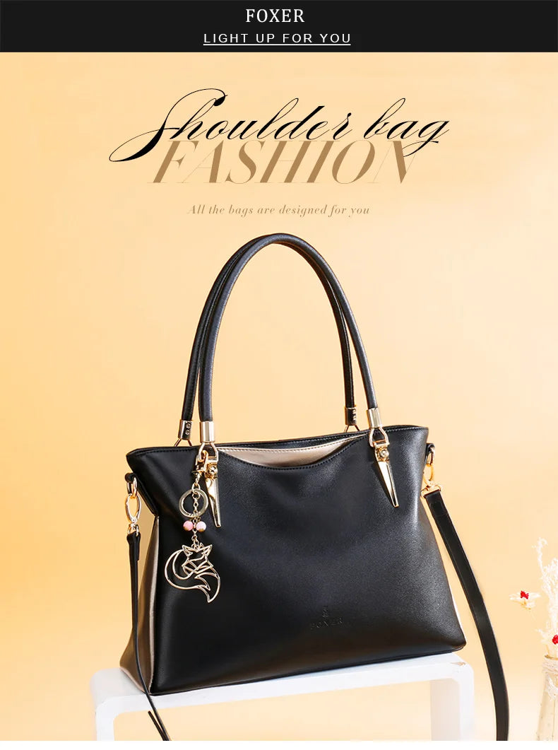Damen Schultertasche aus Rindleder Crossbody-Tasche Luxuriöse Handtasche