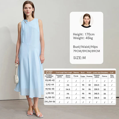 Elegantes Plissiertes Berufskleid Mit Gürtel Für Damen