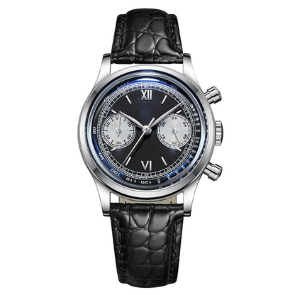 Herren-Chronograph mit VK64-Werk und Lederarmband