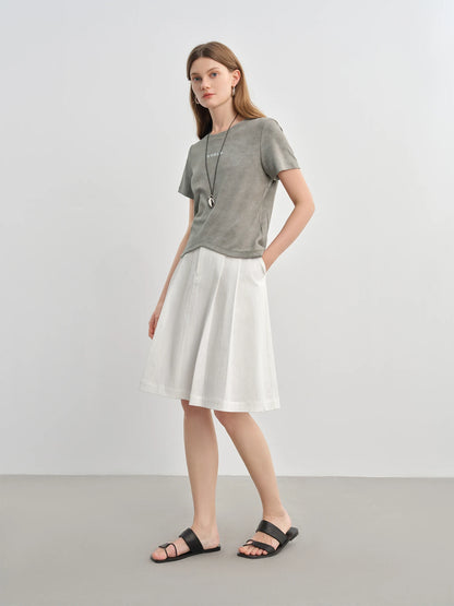 Langärmliges Baumwollshirt mit einzigartigem Stickdesign und Hohldetails in Pink – lockeres, vielseitiges Fashion-Top für den Sommer.