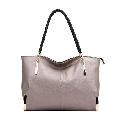 Damen Handtasche aus Rindsleder – Elegante Schultertasche mit Reißverschluss und großem Stauraum