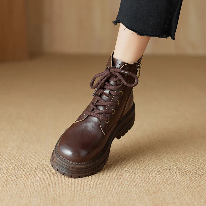 AIYUQI Women's Ankle Boots 2025 New Anti-slip Desert Short Boots Women Winter Platform British Style Women's Booties