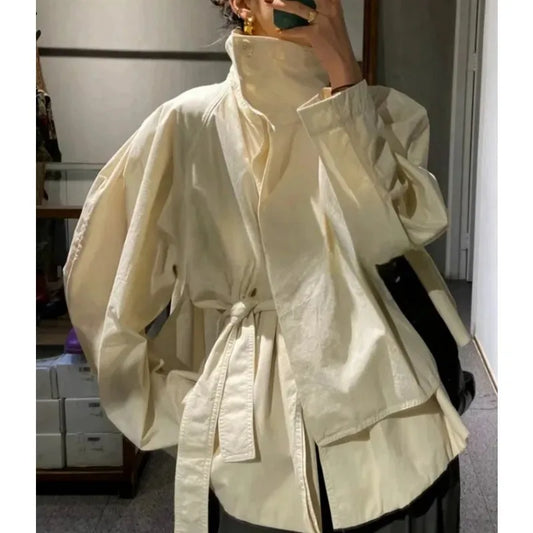 Elegante Damen-Cargohose aus fermentierter und gewaschener Baumwolle – lässig und bequem für Frühling und Sommer
