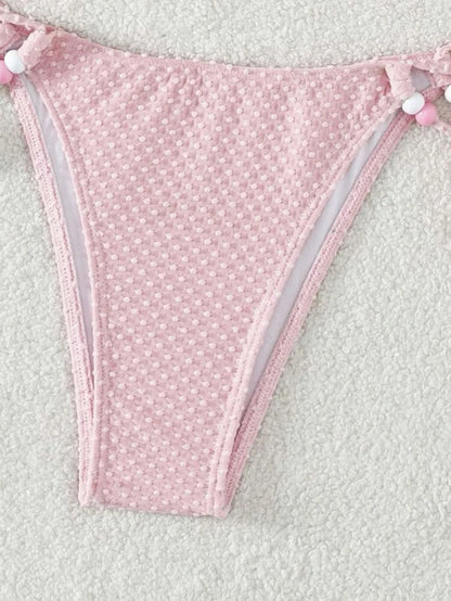 Gelbes Sexy-Bikini-Set mit Push-up für Damen – Brasilianischer Stil für Strand und Pool