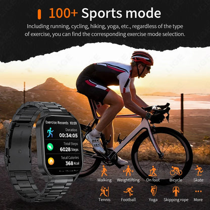 LIGE Military Outdoor 2,01 "Smart Uhr Männer Bluetooth Anruf 100 + Sport Modus Taschenlampe Smartwatch IP68 Wasserdicht Für Android iOS