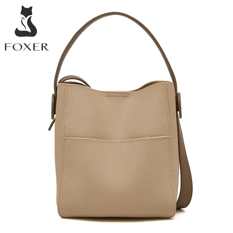 Damen Schultertasche Crossbody aus Splitleder mit großer Kapazität
