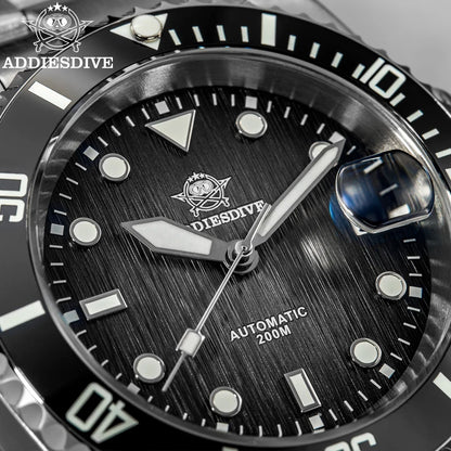 Herren Automatikuhr mechanisch Saphirglas 8215 200m wasserdicht Leuchtzeiger Edelstahl