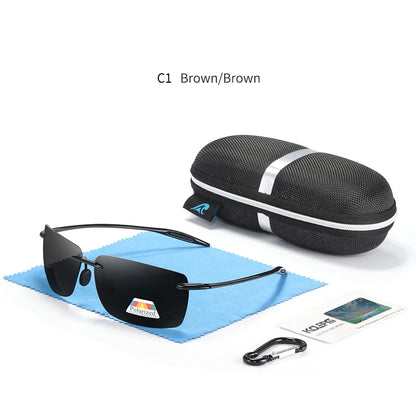 Sonnenbrille Sport TR90 leicht Laufen Fahren Karabiner-Etui Herren