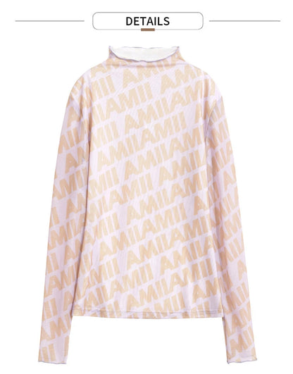 Damen T-Shirts mit AMII Logo im Casual-Stil für Frühling und Herbst