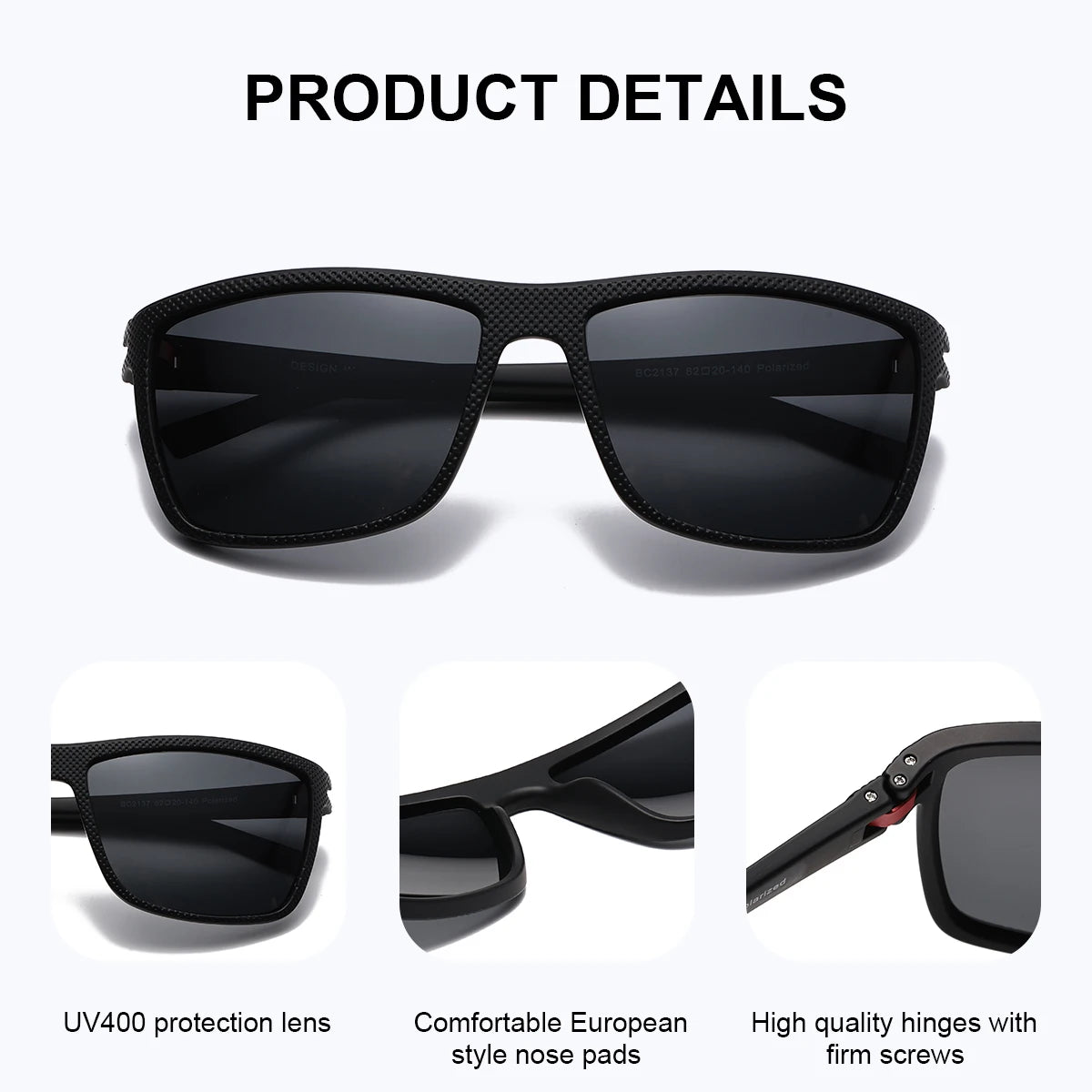 Damen-Sonnenbrille braun matt polarisiert Anti-Slip PC Sport