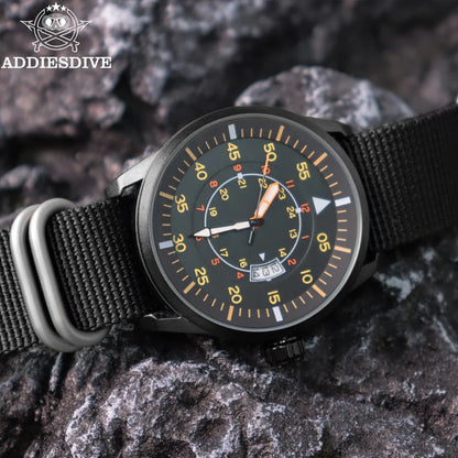 Herren-Quarzuhr mit Nylonarmband für Alltag und Freizeit