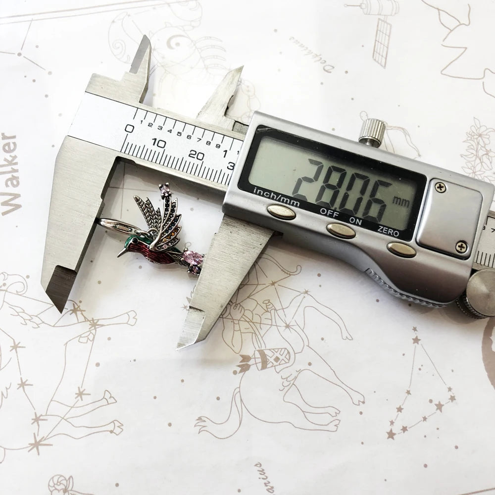 Damen-Charm-Anhänger Kolibri Glück aus Sterlingsilber