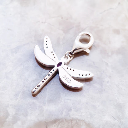 Damen-Charm-Anhänger bunte Libelle Böhmen aus Sterlingsilber