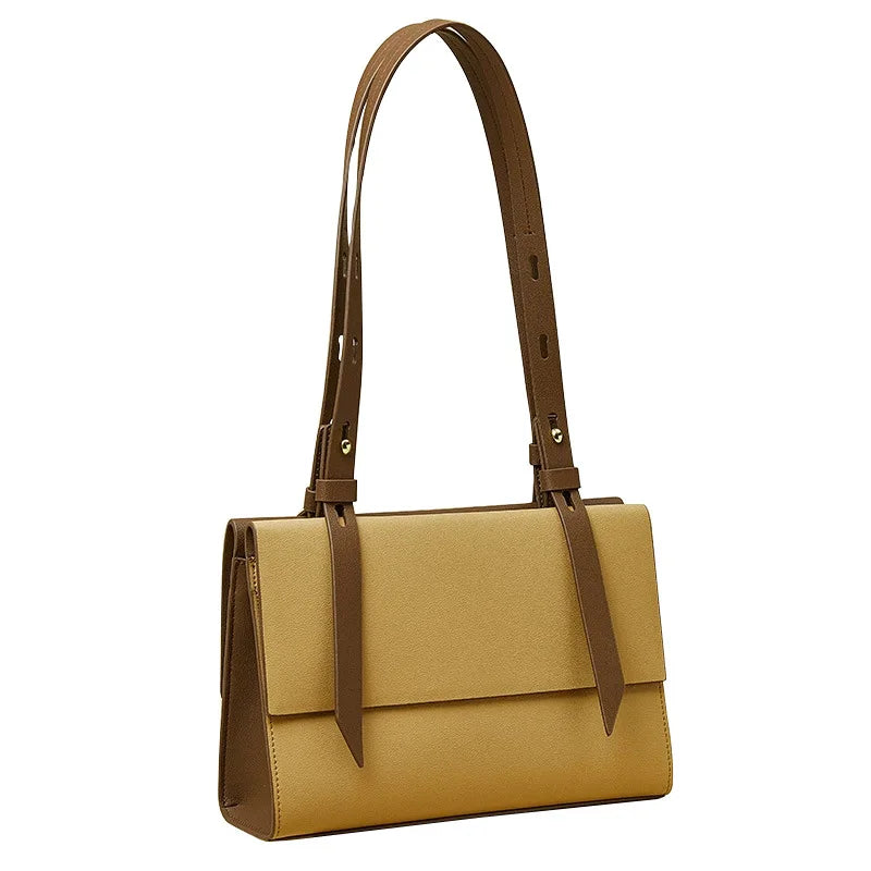 Schultertasche Aus Kuh-Spaltleder In Rot | Elegant