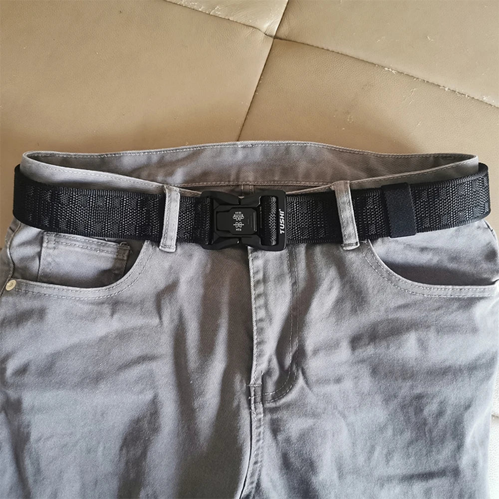 VATLY Soft Tactical Outdoor Gürtel Herren Nylon Schnellverschluss Hiking