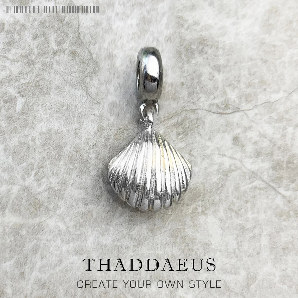 Damen-Charm-Anhaenger Muschel Strand aus Sterlingsilber