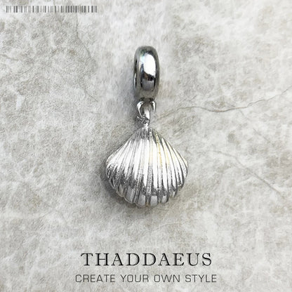 Damen-Charm-Anhaenger Muschel Strand aus Sterlingsilber