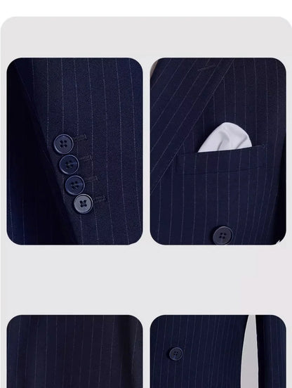 Eleganter Herrenanzug aus Leinen in Grün – Slim Fit Anzug mit Weste und Hose für Hochzeit oder Alltag