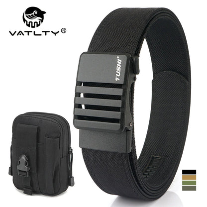 VATLY Rigid Tactical Outdoor Gürtel 110/120 cm Nylon Automatik-Schnalle