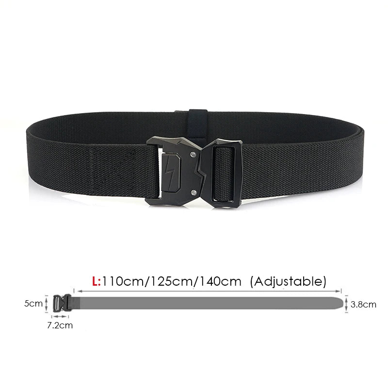 Herren-Gürtel Elastisch Mit Schnellverschluss Metall-Schnalle Verstellbar 110-140 cm