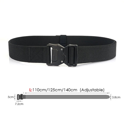 Herren-Gürtel Elastisch Mit Schnellverschluss Metall-Schnalle Verstellbar 110-140 cm
