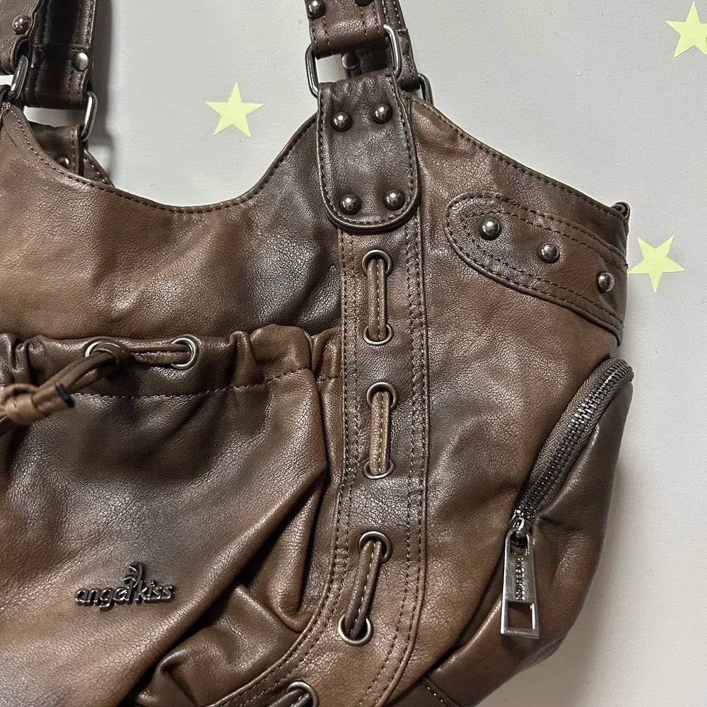 Damen-Schultertasche Großes Fassungsvermögen Mit Reißverschluss Und Mehreren Innenfächern