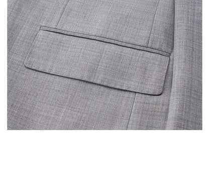 Herren-Sommerhose aus 100% Baumwolle – Dünne, knöchellange Anzughose in Slim-Fit für smarte Casual-Looks in Khaki, Grau oder Schwarz