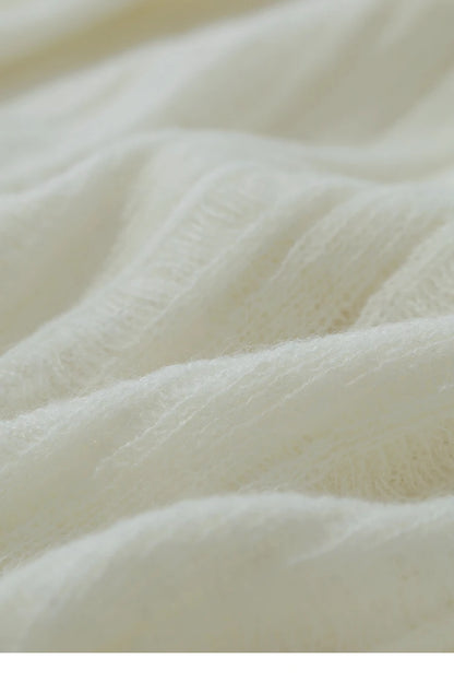 Damen-Strickjacke Rundhals Wolle locker überschnittene Schulter einreihig Frühling