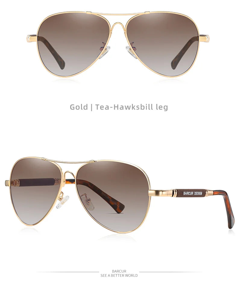 Sonnenbrille Pilot Memory-Rahmen Farbverlauf Spiegel polarisiert Unisex