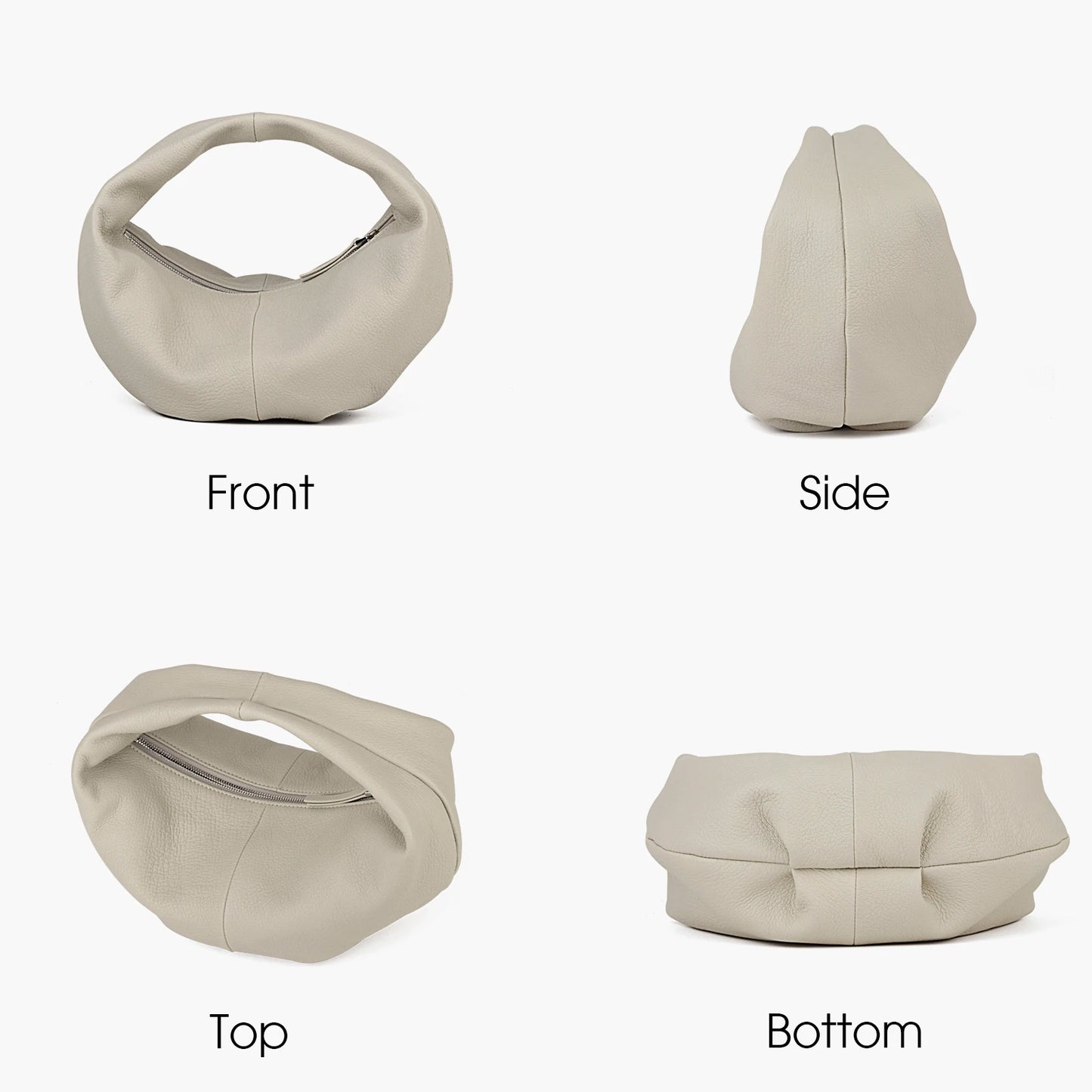 Schafsleder Hobo-Tasche Dumpling-Form | Halbmond
