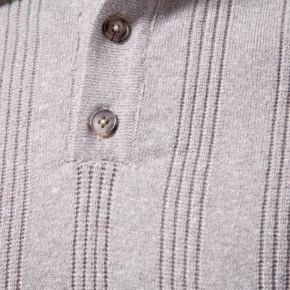 Herren Strickpoloshirt Aus Kunstkaschmir Komfort Elegant
