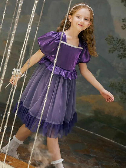 Ärmelloses Sommerkleid aus 100% Baumwolle in Grün für Mädchen – Prinzessinnen-Design, ideal für Geburtstagsfeiern, 80 cm