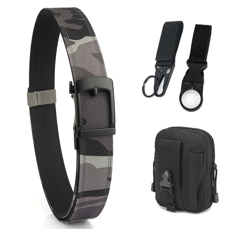 VATLY EDC Casual Gürtel Herren Nylon Rigid Military Automatik-Schnalle