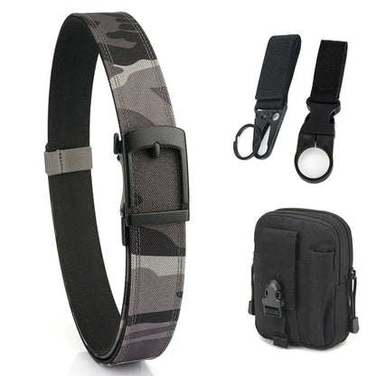 VATLY EDC Casual Gürtel Herren Nylon Rigid Military Automatik-Schnalle