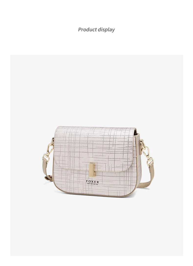 Damen Schultertasche aus Split-Leder mit Luxus-Design