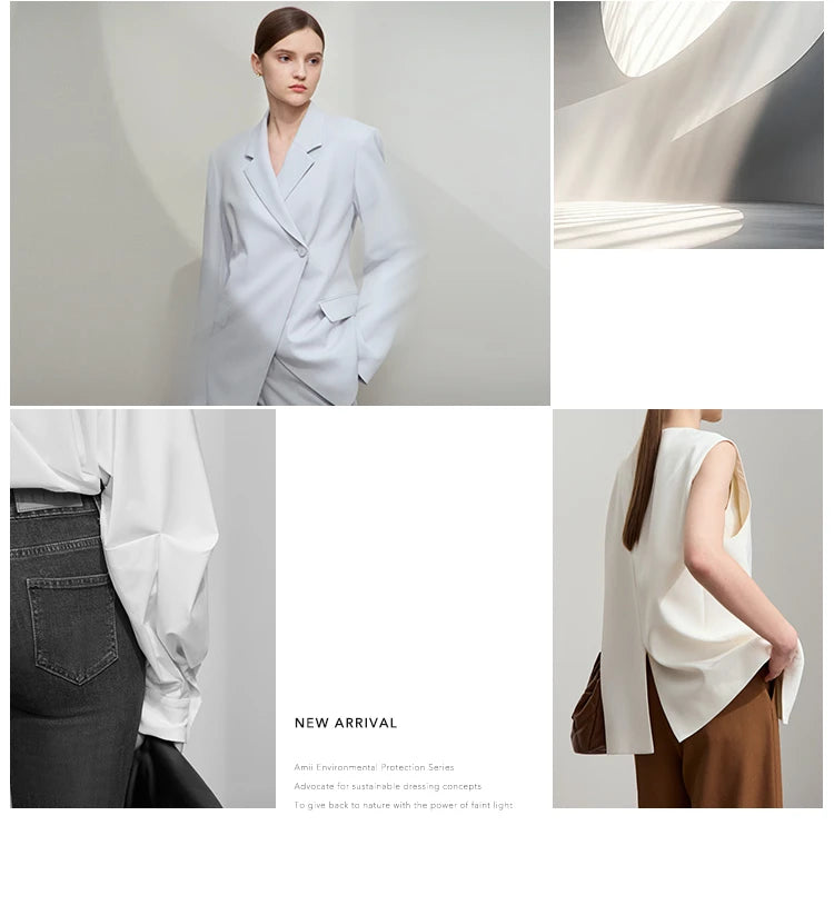 Damen Top im minimalistischen Stil aus einfarbiger mercerisierter Baumwolle